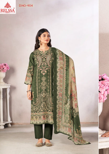 Shimpy 9 Relssa Fabrics Maslin Karachi Salwar Suits Supplier India