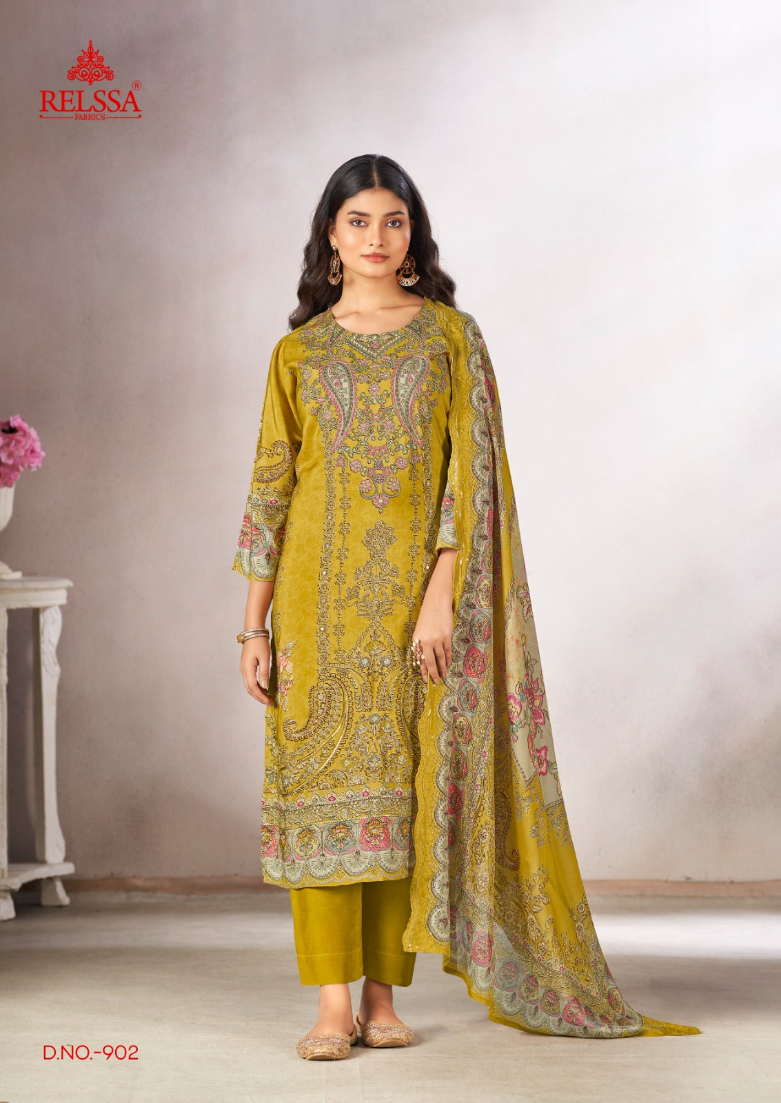Shimpy 9 Relssa Fabrics Maslin Karachi Salwar Suits Supplier India