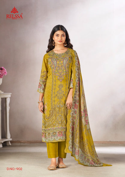 Shimpy 9 Relssa Fabrics Maslin Karachi Salwar Suits Supplier India