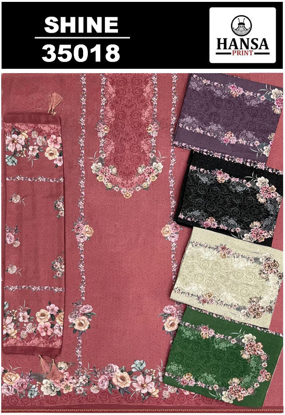 Shine 35018 Hansa Prints Simmer Salwar Suits Manufacturer Ahmedabad