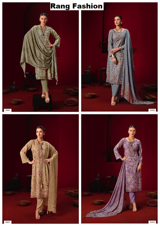 Shine Rang Fashion Pashmina Suits Exporter India