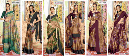 Shiney Vol 3 Vallabhi Prints Brasso Sarees