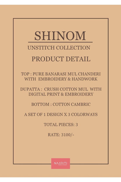 Shinom Naariti Banarasi Pant Style Suits Exporter