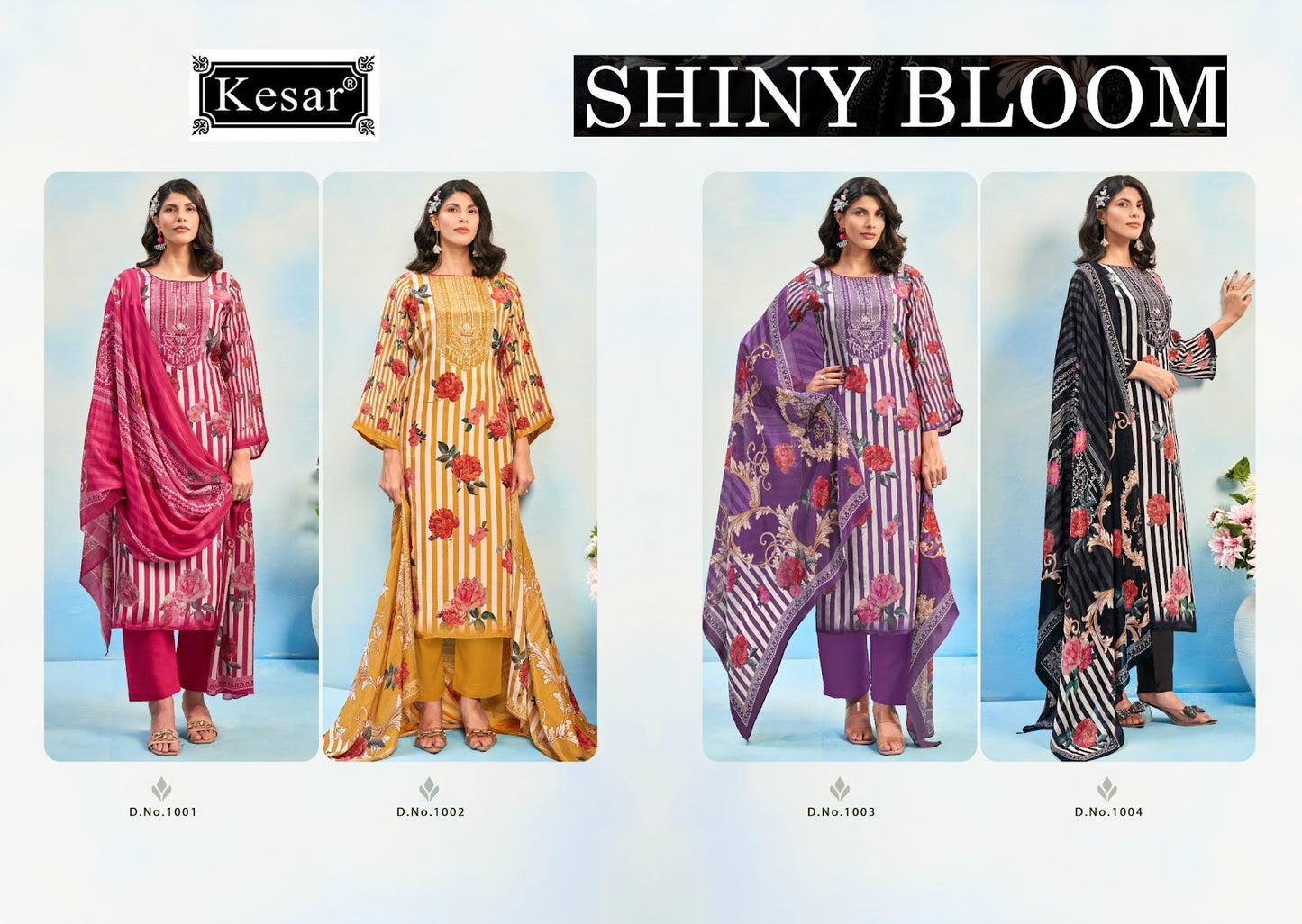 Shiny Bloom Kesar Pure Viscose Pant Style Suits Supplier Gujarat