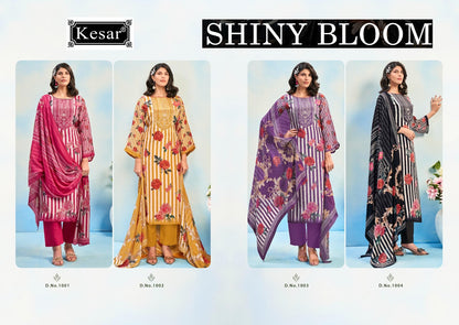 Shiny Bloom Kesar Pure Viscose Pant Style Suits Supplier Gujarat