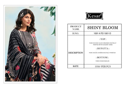 Shiny Bloom Kesar Pure Viscose Pant Style Suits Supplier Gujarat