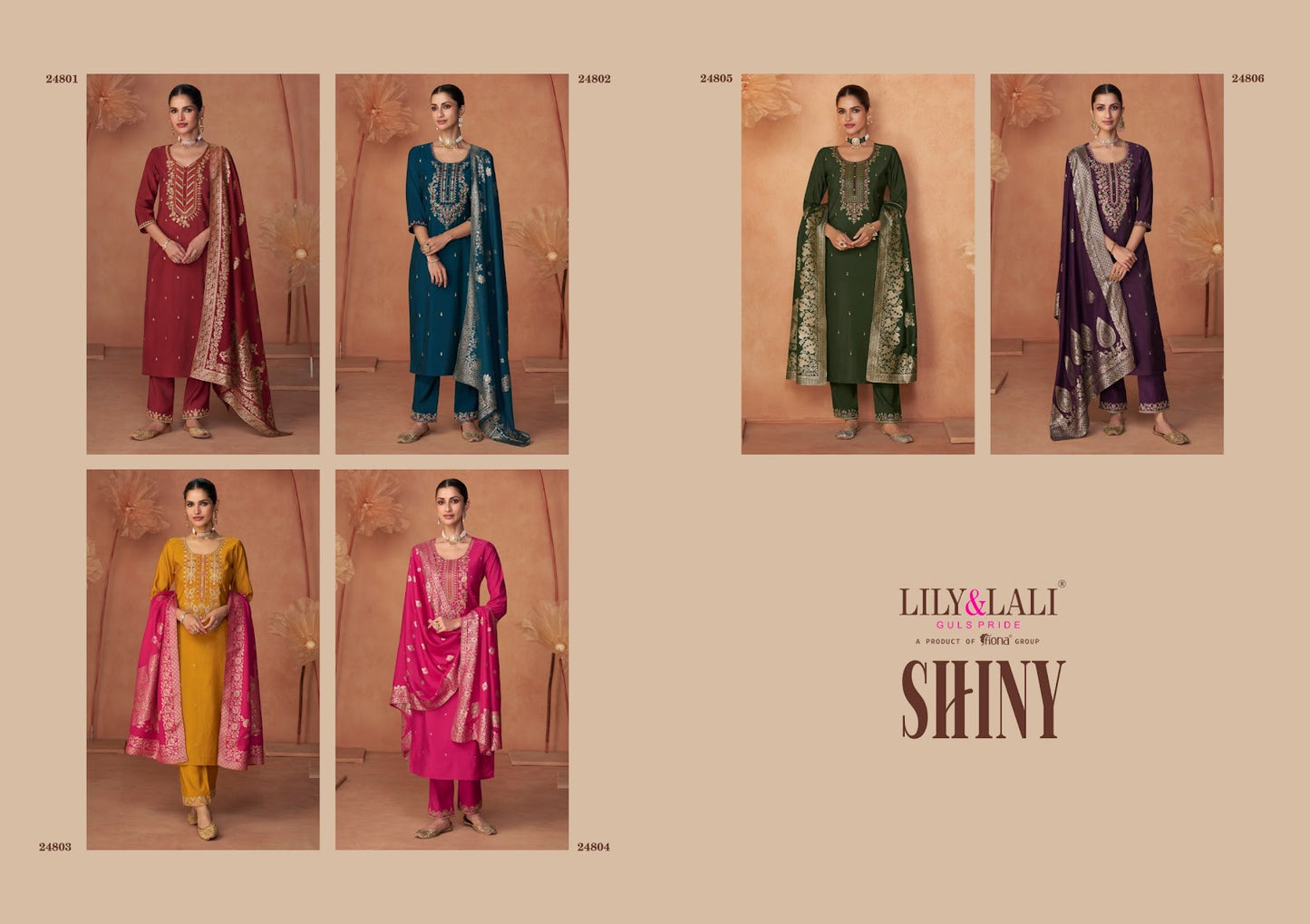 Shiny Lily Lali Viscose Silk Readymade Pant Style Suits Wholesaler India