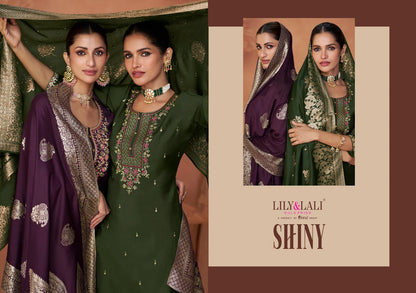Shiny Lily Lali Viscose Silk Readymade Pant Style Suits Wholesaler India