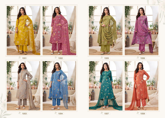 Shiori 0608 Salvi Fashion Jam Silk Pant Style Suits Wholesale