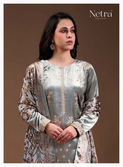 Shiraz Netra Pure Velvet Suits Wholesaler India