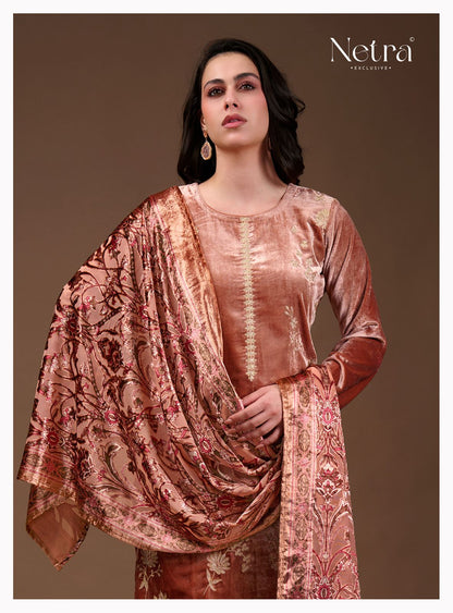 Shiraz Netra Pure Velvet Suits Wholesaler India