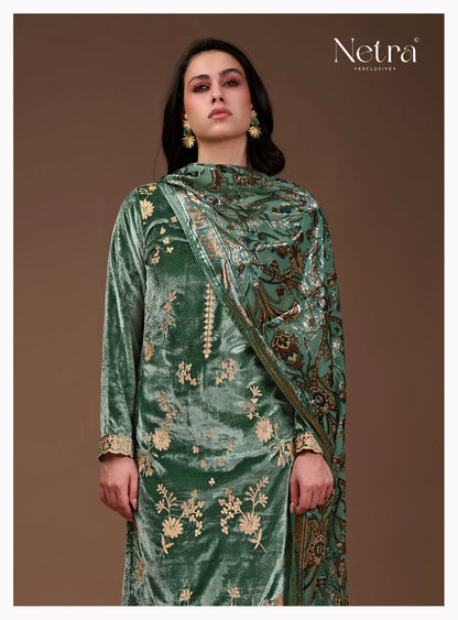 Shiraz Netra Pure Velvet Suits Wholesaler India