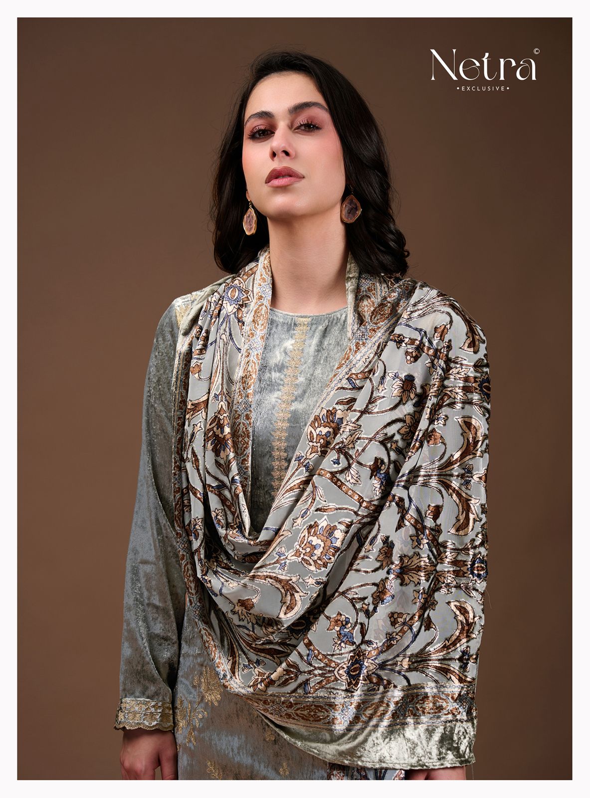 Shiraz Netra Pure Velvet Suits Wholesaler India