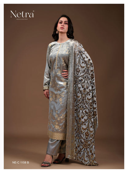 Shiraz Netra Pure Velvet Suits Wholesaler India