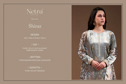 Shiraz Netra Pure Velvet Suits Wholesaler India