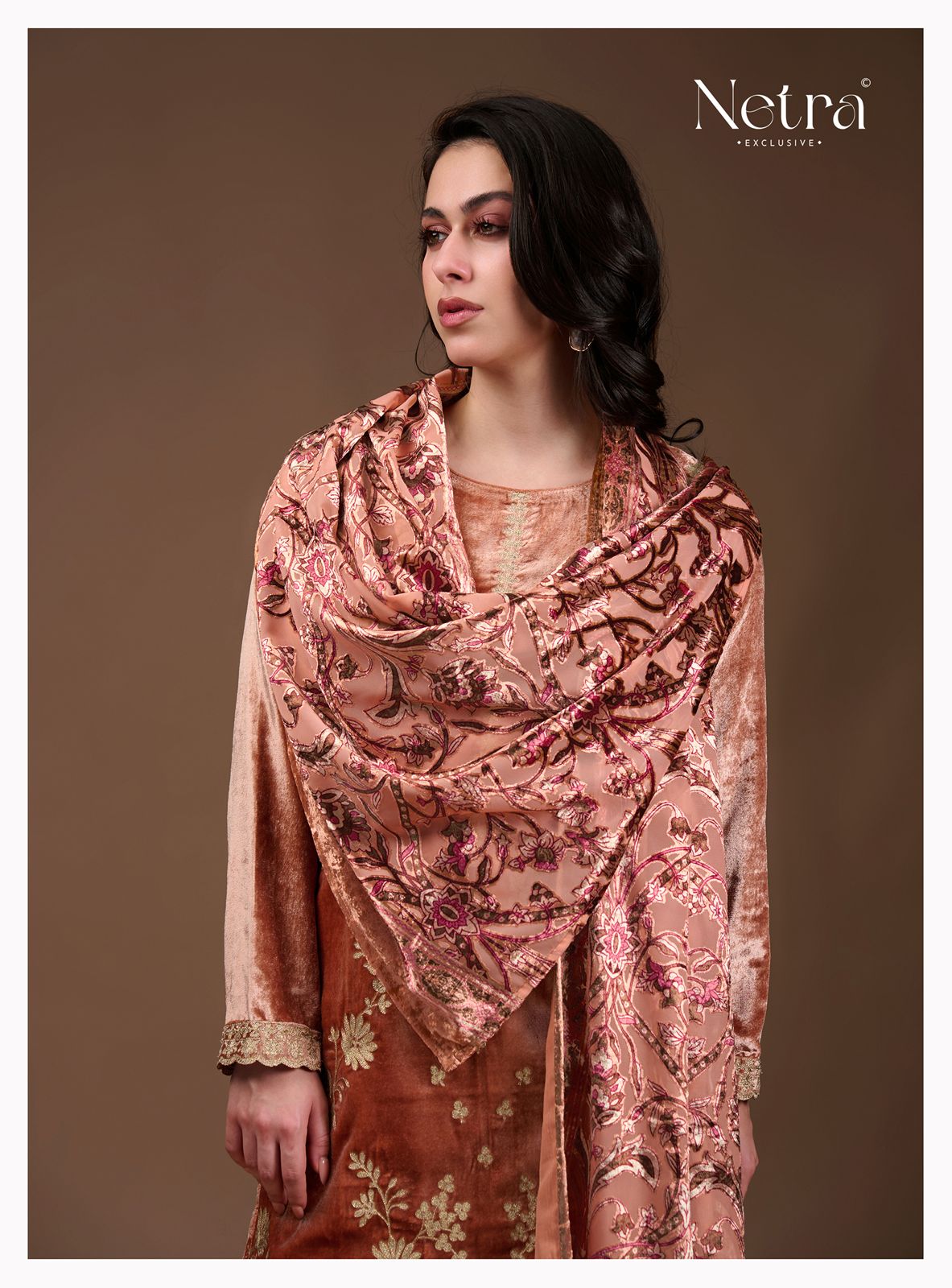Shiraz Netra Pure Velvet Suits Wholesaler India
