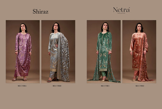 Shiraz Netra Pure Velvet Suits Wholesaler India