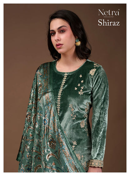 Shiraz Netra Pure Velvet Suits Wholesaler India