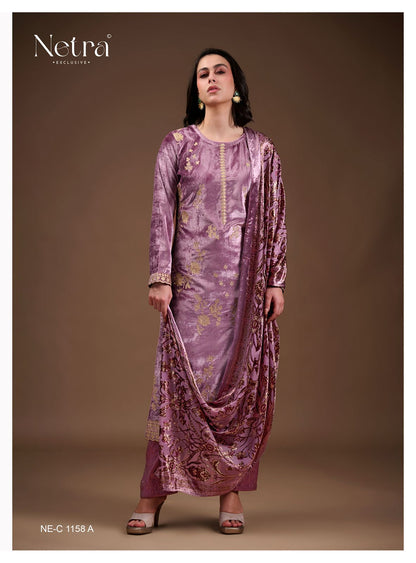 Shiraz Netra Pure Velvet Suits Wholesaler India