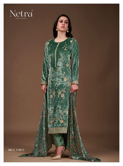 Shiraz Netra Pure Velvet Suits Wholesaler India