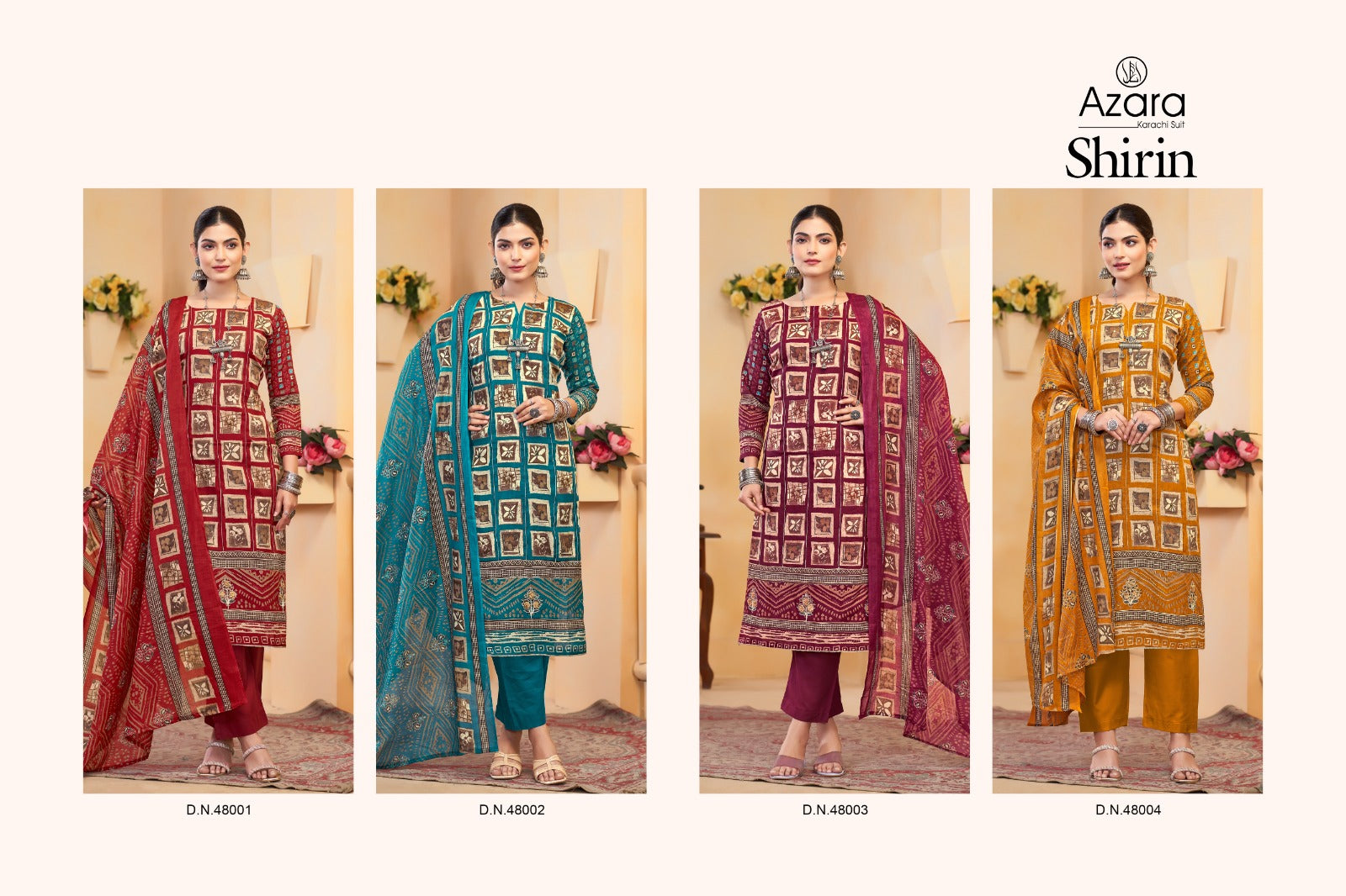 Shirin Radhika Fashion Azara Lawn Cotton Karachi Salwar Suits Wholesale Price
