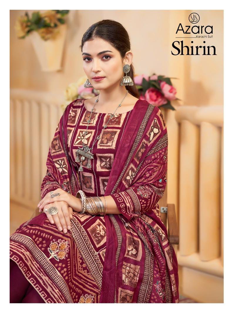 Shirin Radhika Fashion Azara Lawn Cotton Karachi Salwar Suits Wholesale Price