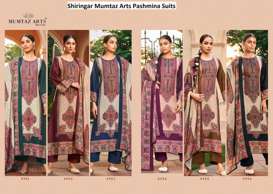 Shiringar Mumtaz Arts Pure Viscose Pashmina Suits Wholesale Rate