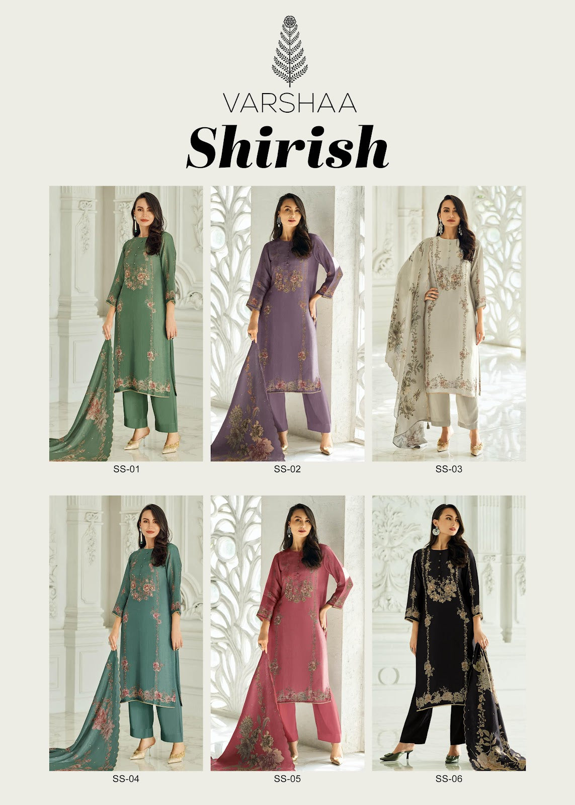 Shirish Varshaa Viscose Muslin Pant Style Suits Exporter India