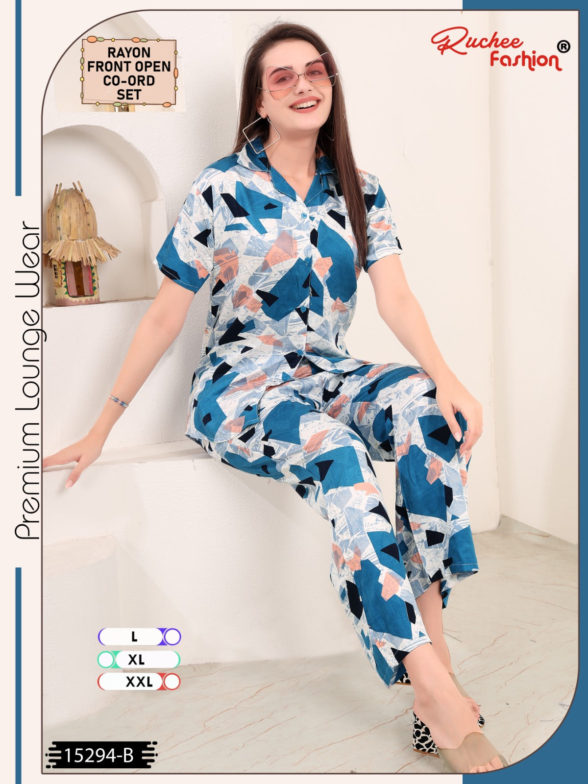 Shirt Style 1007 Ruchee Fashion Rayon Co Ord Set Wholesale Price