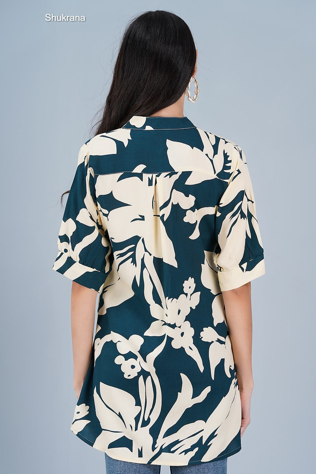 Shirt Style Shukrana Rayon Designer Long Top Exporter Ahmedabad