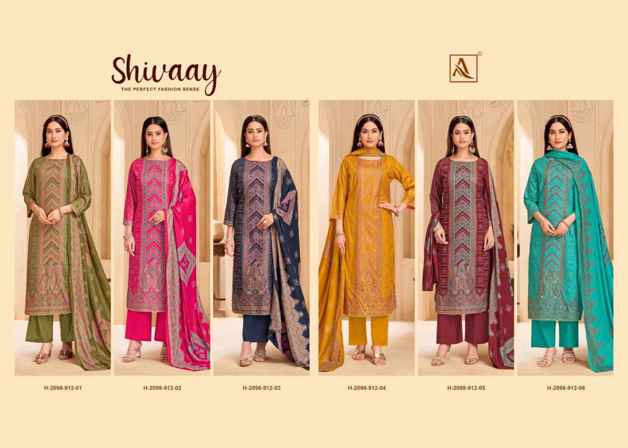 Shivaay Alok Viscose Karachi Pashmina Salwar Suits Wholesale Price