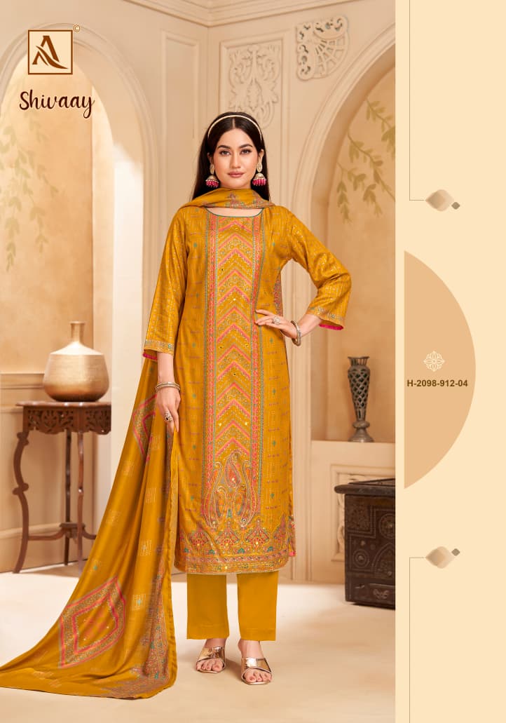 Shivaay Alok Viscose Karachi Pashmina Salwar Suits Wholesale Price