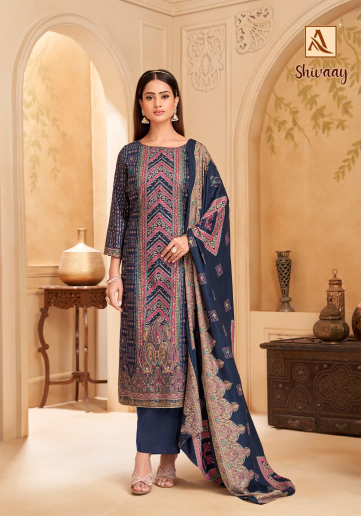 Shivaay Alok Viscose Karachi Pashmina Salwar Suits Wholesale Price