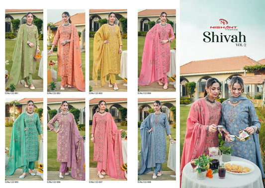 Shivah Vol 2 Nishant Fashion Modal Silk Pant Style Suits Wholesale Price