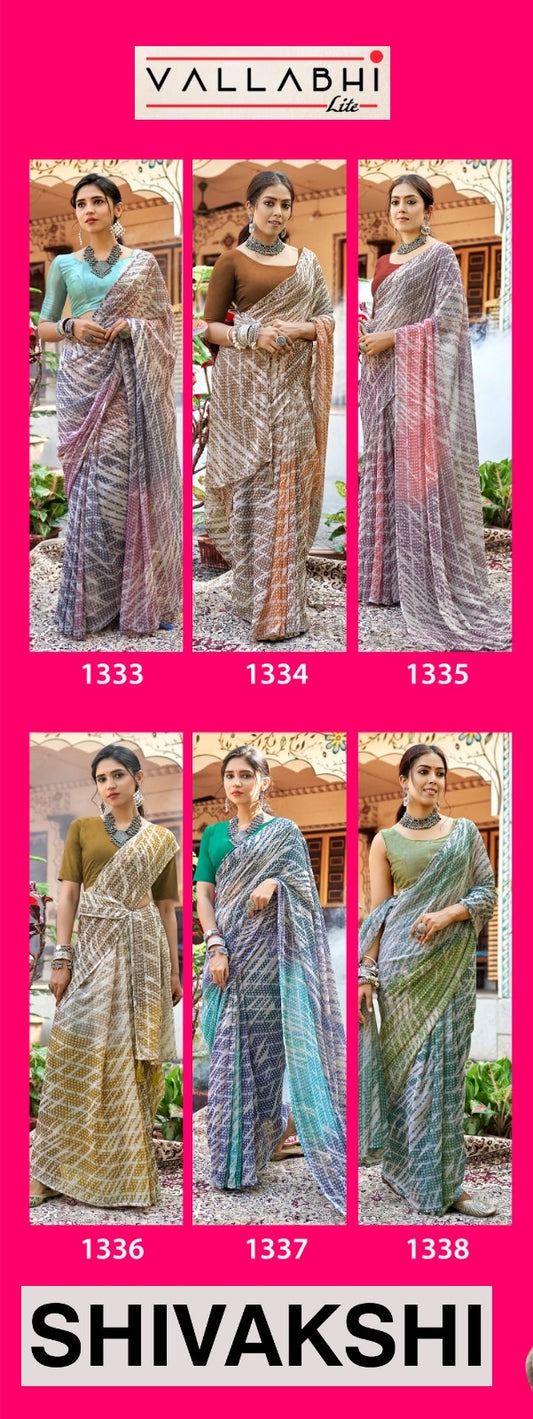 Shivakshi Vallabhi Lite Georgette Sarees Wholesale