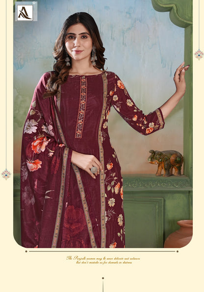 Shivali Alok Viscose Muslin Karachi Salwar Suits Wholesaler India