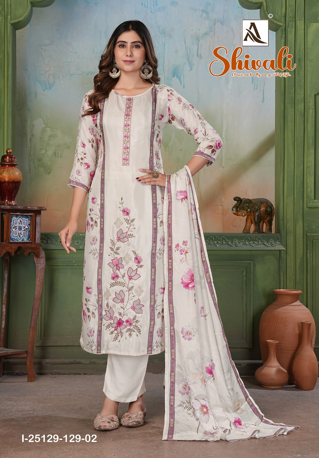 Shivali Alok Viscose Muslin Karachi Salwar Suits Wholesaler India