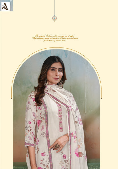 Shivali Alok Viscose Muslin Karachi Salwar Suits Wholesaler India