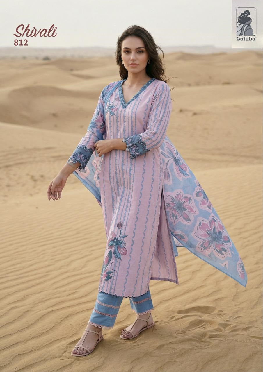 Shivali Sahiba Cotton Lawn Pant Style Suits Wholesaler