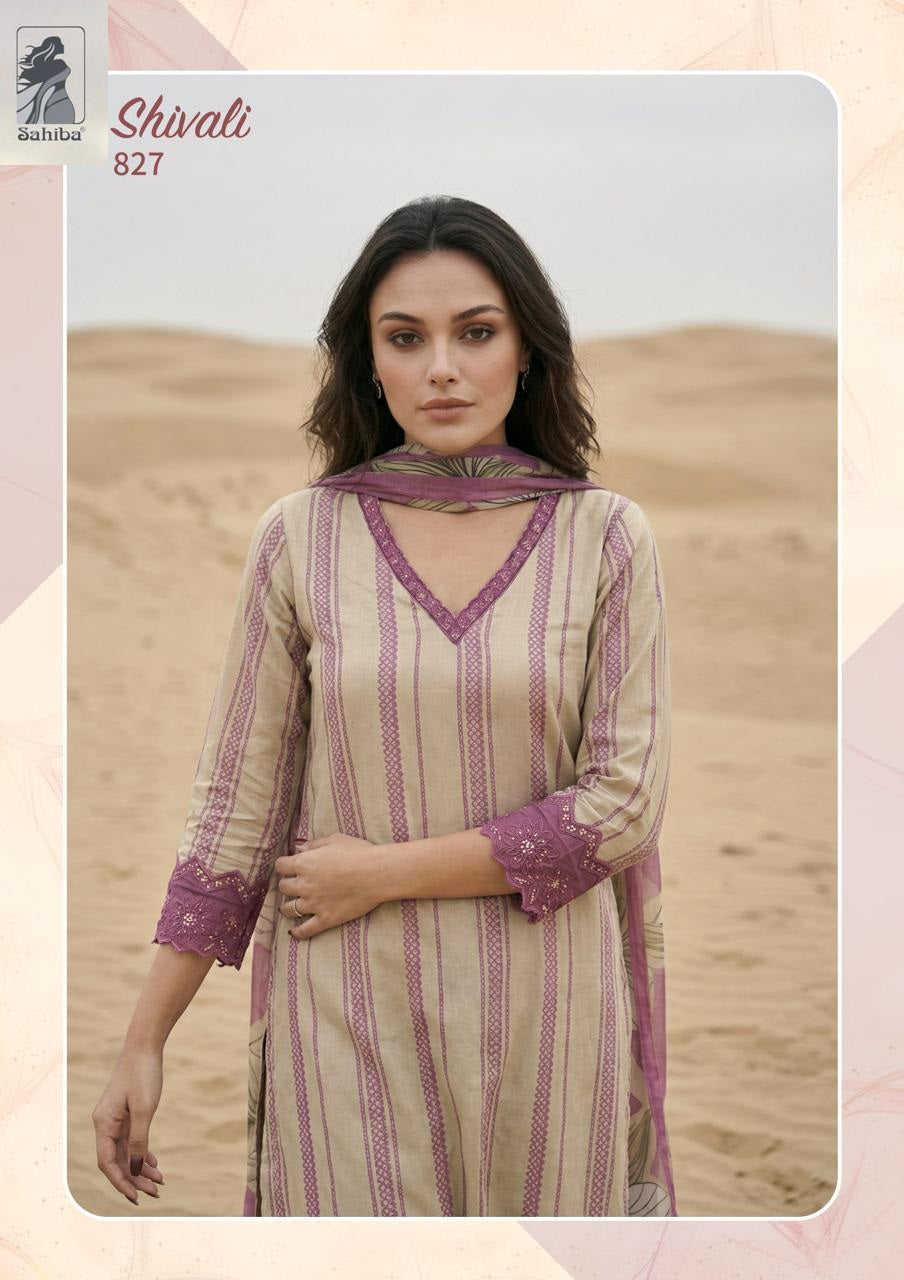 Shivali Sahiba Cotton Lawn Pant Style Suits Wholesaler