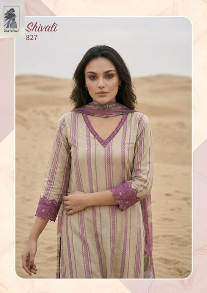 Shivali Sahiba Cotton Lawn Pant Style Suits Wholesaler