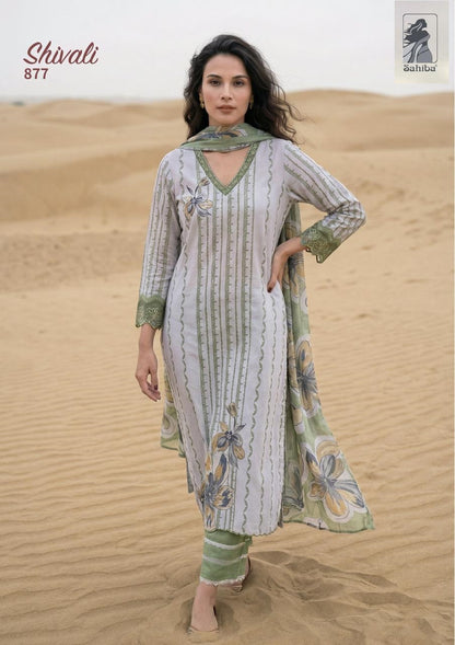 Shivali Sahiba Cotton Lawn Pant Style Suits Wholesaler