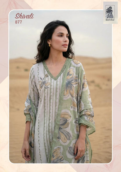 Shivali Sahiba Cotton Lawn Pant Style Suits Wholesaler