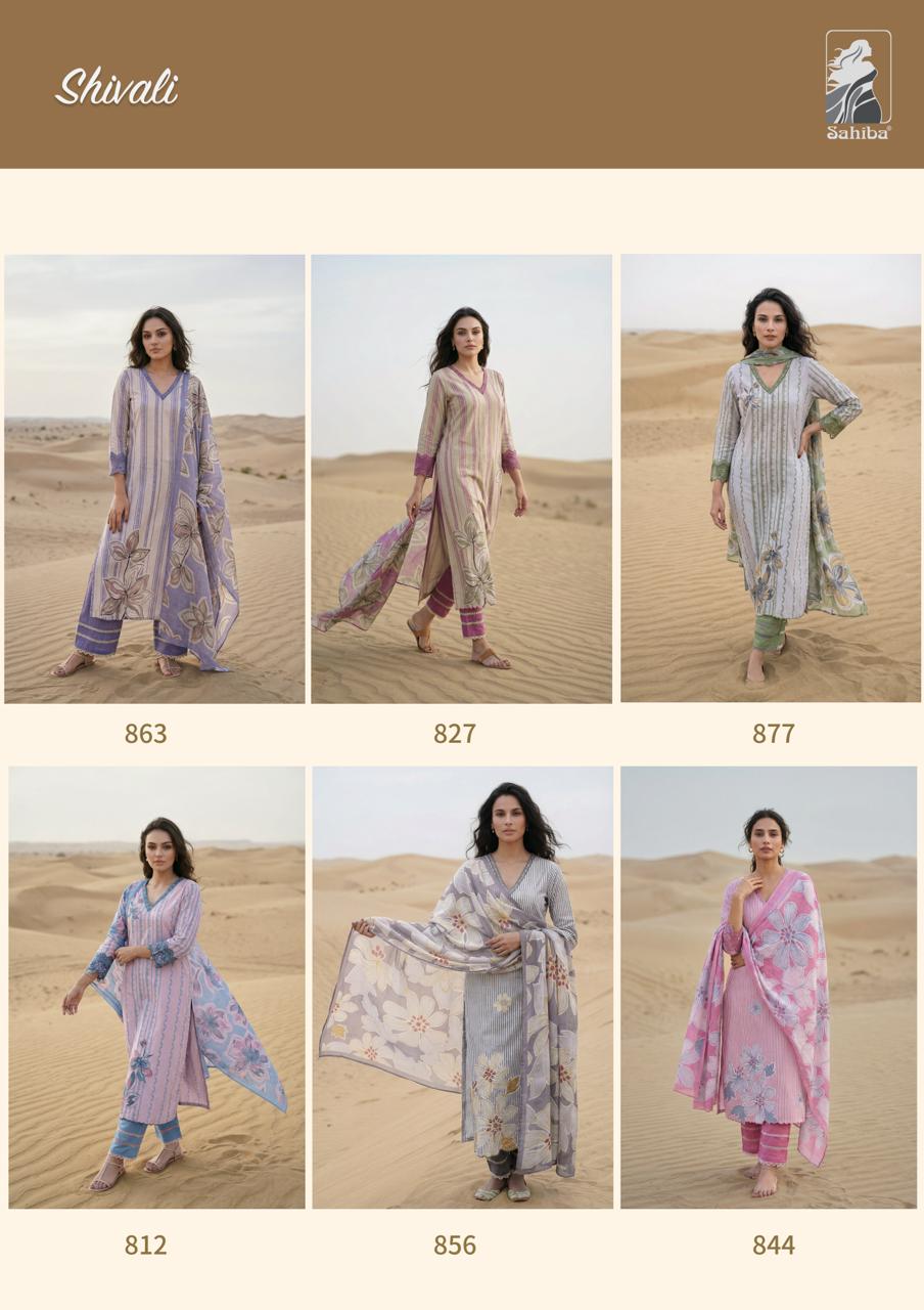 Shivali Sahiba Cotton Lawn Pant Style Suits Wholesaler