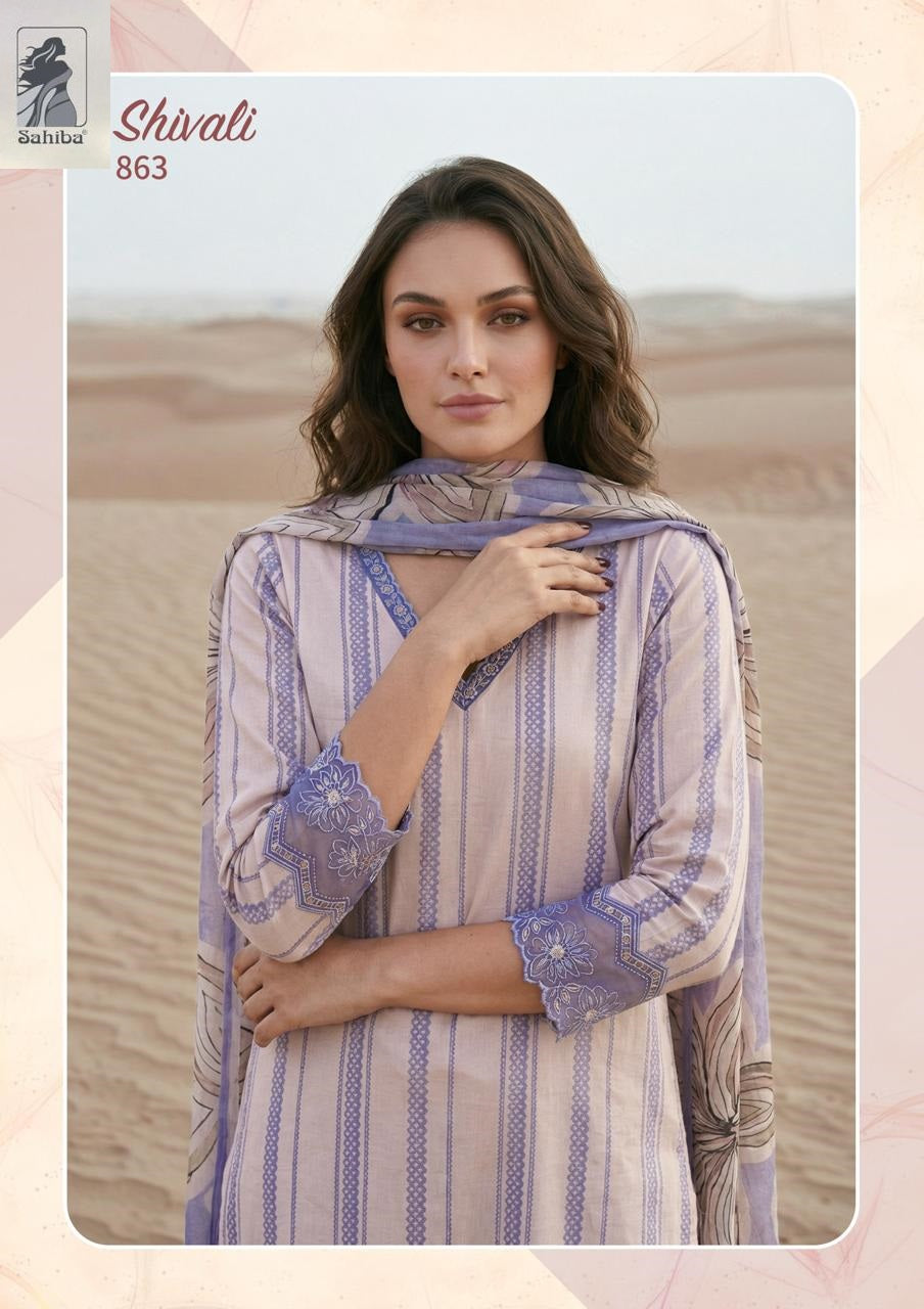 Shivali Sahiba Cotton Lawn Pant Style Suits Wholesaler