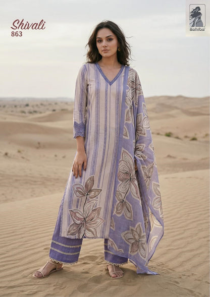Shivali Sahiba Cotton Lawn Pant Style Suits Wholesaler