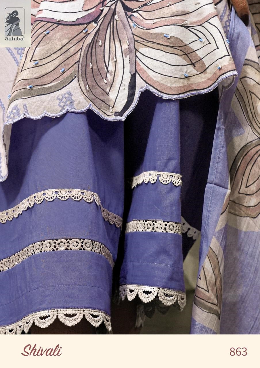 Shivali Sahiba Cotton Lawn Pant Style Suits Wholesaler