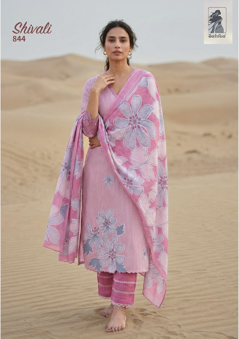 Shivali Sahiba Cotton Lawn Pant Style Suits Wholesaler