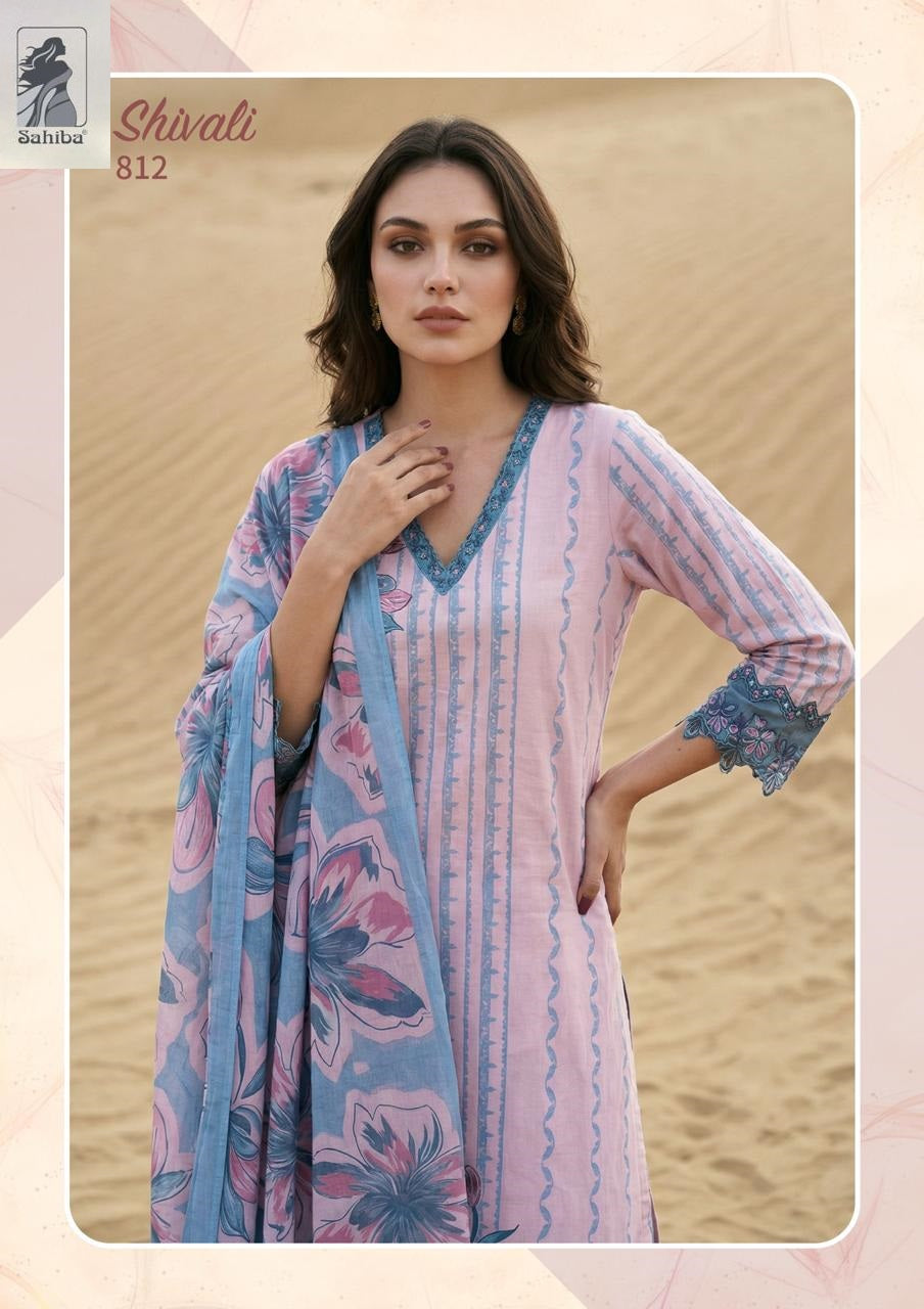 Shivali Sahiba Cotton Lawn Pant Style Suits Wholesaler