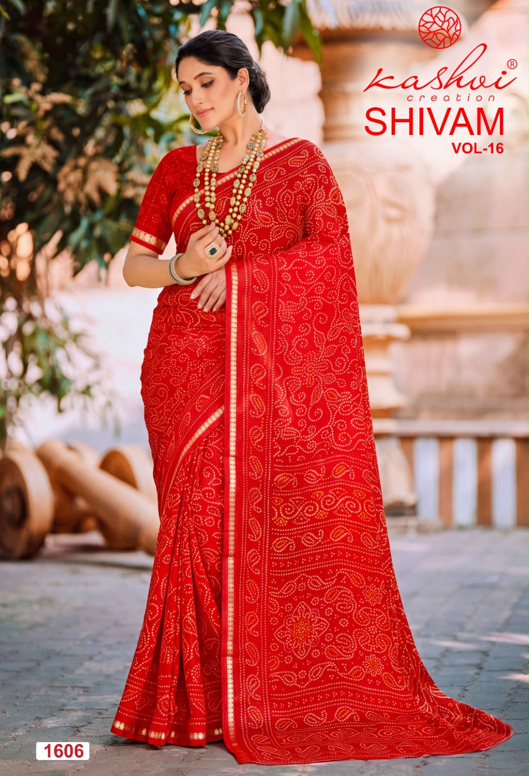 Shivam Vol 16 Kashvi Creation Dull Moss Sarees Wholesale Price